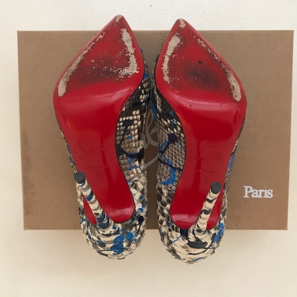 Christian Louboutin So Kate 120mm Python Vulcano, size 37 - Picture 4 of 4